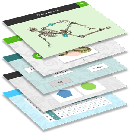 Pantallas con juegos para alumnos de Primaria